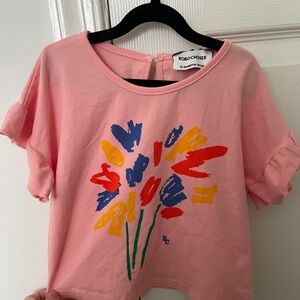 Bobo choses pink tee 12-18 months